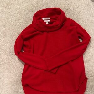 Talbots Vibrant Red Cowl Neck Sweater
